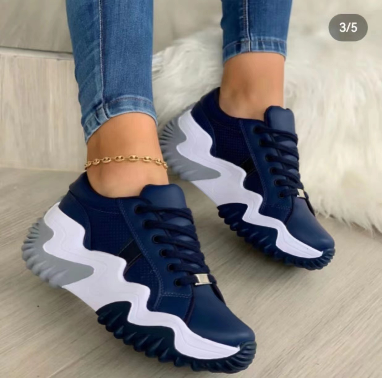 Thick Soled Serrated Daddy Shoes - Image 2